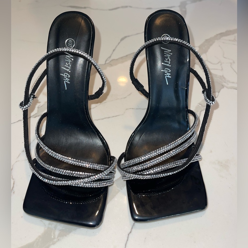 Black with Silver studs Heels